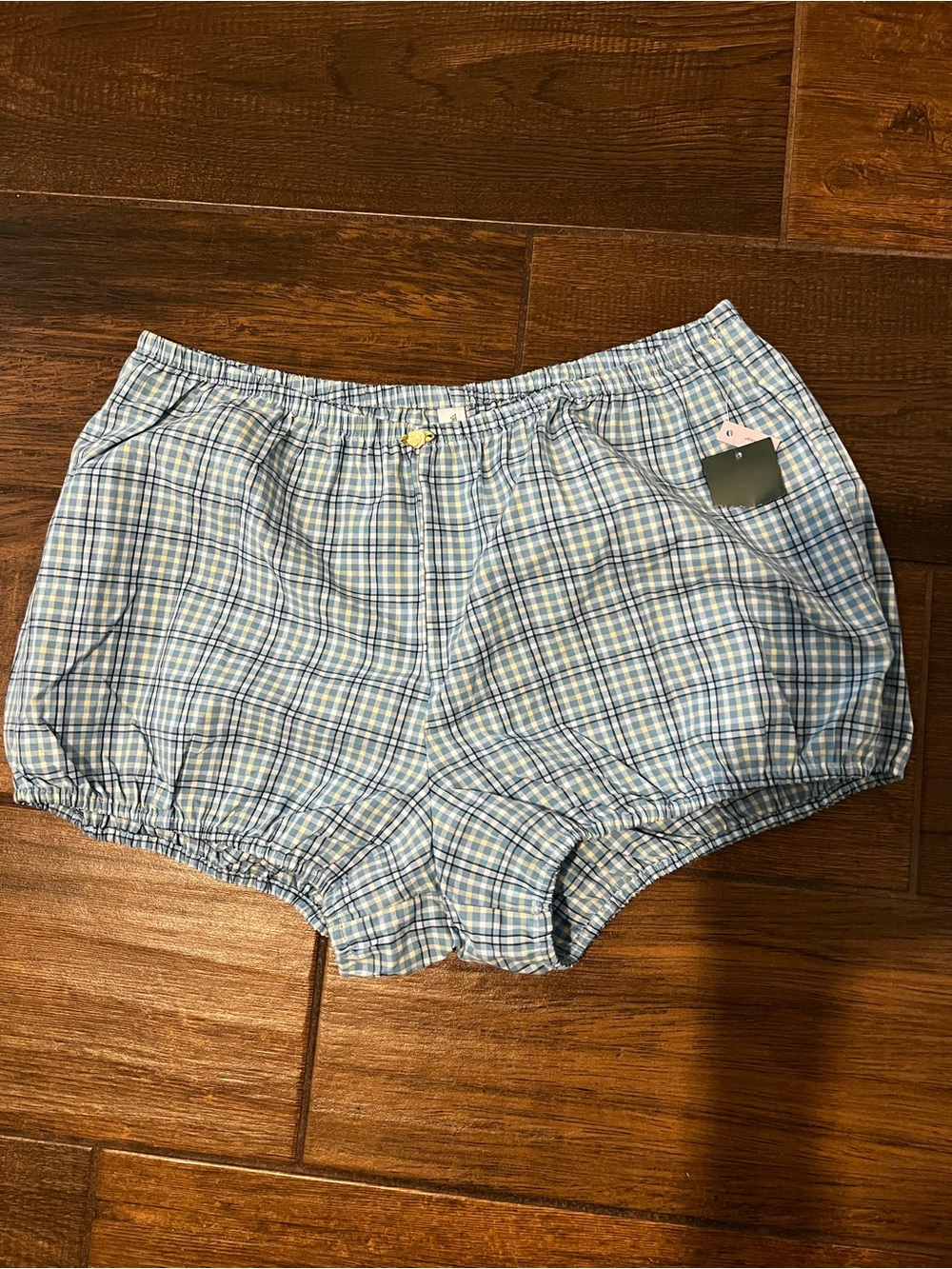 wild fable Light Blue Plaid Bloomer Boxer Shorts